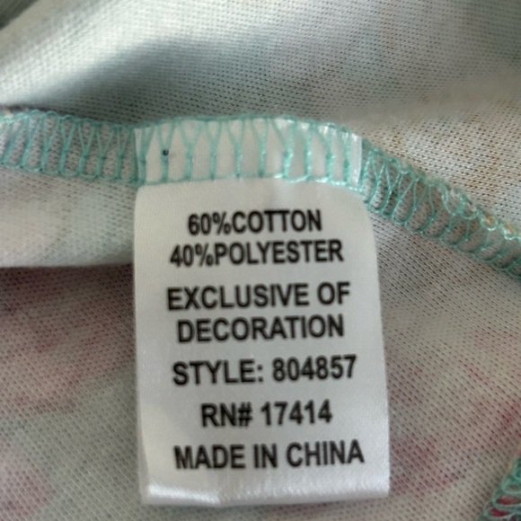 Miss Elaine Relax Floral Dress Green Pink Size S - Picture 13 of 13